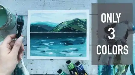 Acrylic Landscape Painting : Learn To Paint With A Limited Color Palette!