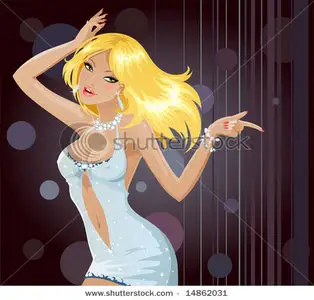 Vector Sexy dancing girl