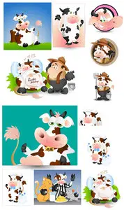 Cartoon Dairy Cow Vector