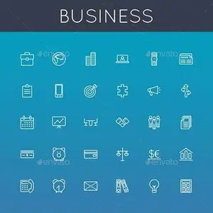 GraphicRiver Vector Business Line Icons