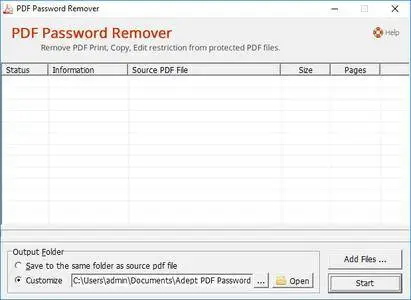 Adept PDF Password Remover 3.60 Portable