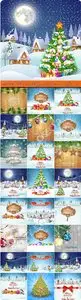 2016 Merry Christmas and Happy New Year vector background 4
