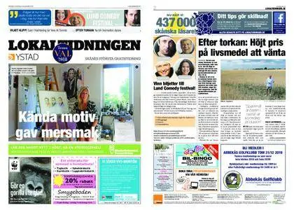 Lokaltidningen Ystad – 18 augusti 2018