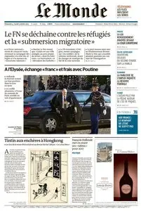 Le Monde et Supplément du Dimanche 4 et Lundi 5 Octobre 2015