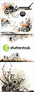 SS Grunge Floral Design Elements