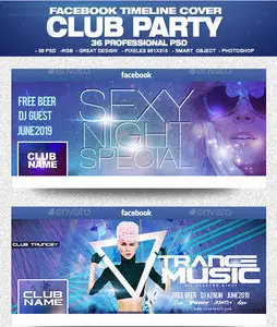 GraphicRiver - Facebook Club Party Bundle 1