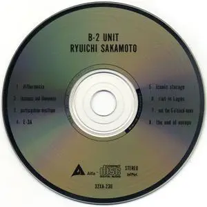 Ryuichi Sakamoto - B-2 Unit (1980) [Alfa Records 32XA-230, Japan]