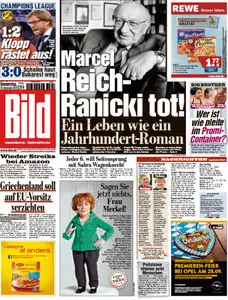 Bild Zeitung vom 19 September 2013