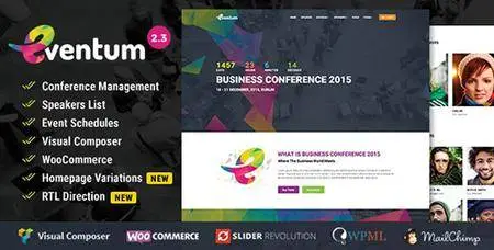 ThemeForest - Eventum v2.3 - Conference & Event WordPress Theme for Event & Conference - 12943209