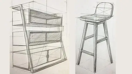 Furniture Drawing and Design Course with Perspective