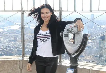 Adriana Lima at the Empire State Building in NYC on November 7, 2018