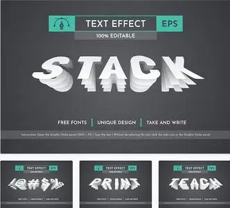 Stack - Editable Text Effect - 42306223