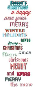 X-Mas Vector Graphic Text Styles