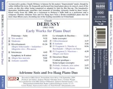 Adrienne Soos, Ivo Haag - Claude Debussy: Early Works For Piano Duet (2011)