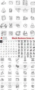 Vectors - Black Business Icons 21