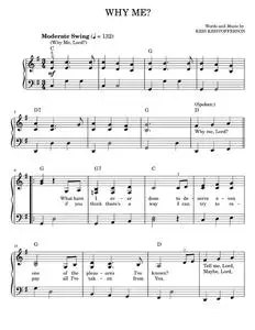 Why Me? (Why Me, Lord?) - Cristy Lane, Kris Kristofferson (Easy Piano)
