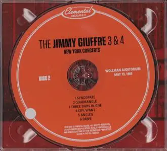 Jimmy Giuffre 3 & 4 - New York Concerts (1965) {2CD Set Elemental Music 5990425 rel 2014}