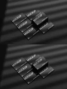 Stacked Business Card Mockup Set DYC7RSW