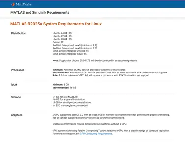 MathWorks MATLAB R2025a Linux with Documentation