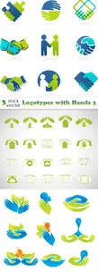 Vectors - Logotypes with Hands 3