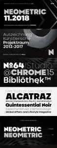 Neometric font family