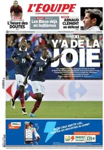 L'Equipe du Mardi 8 Septembre 2015