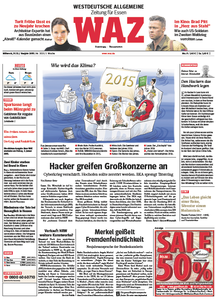 Westdeutsche Allgemeine Zeitung (WAZ) vom Mittwoch/Donnerstag, 31./01. Dezember/Januar 2014/15
