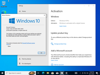 Windows 10 Pro 22H2 build 19045.3393 With Office 2021 Pro Plus (x64) Multilingual Preactivated