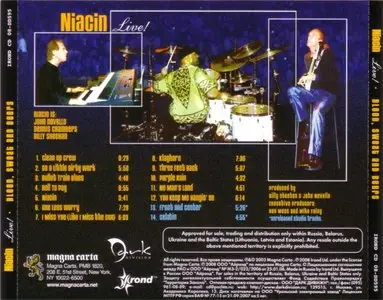 Niacin - Live! - Blood, Sweat And Beers (2003)