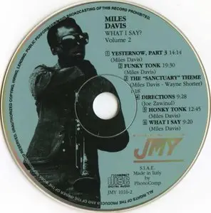 Miles Davis featuring Keith Jarrett - What I Say?, Volume 1 & 2 (1971) {2CD, Jazz Music Yesterday 1015/16-2 rel 1994}