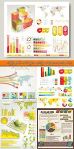 Infographic and diagram design elements vector set 42