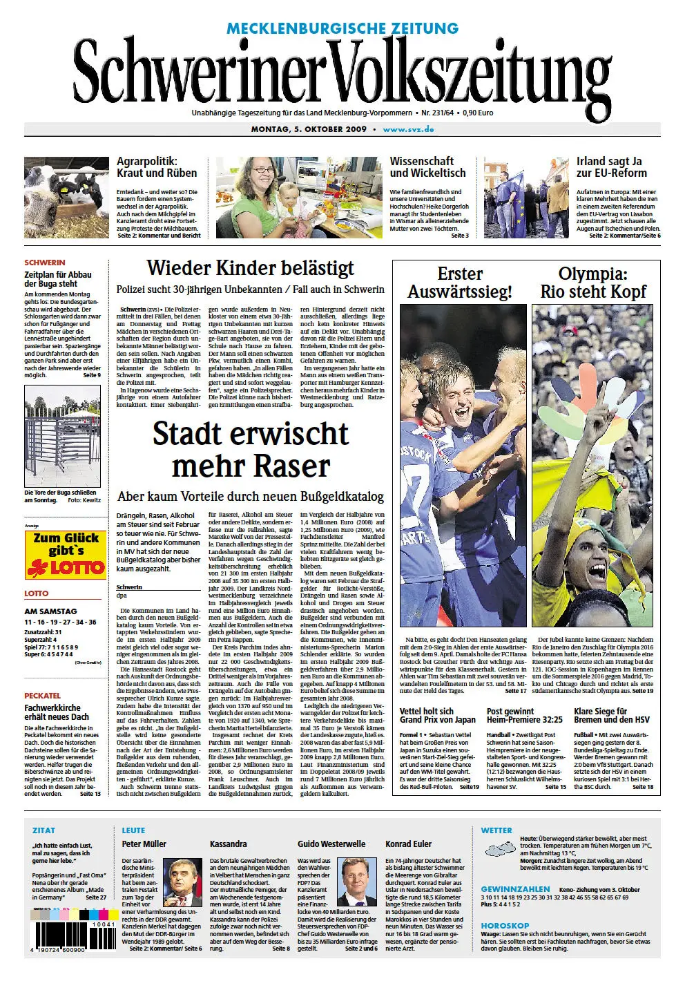 Schweriner Volkszeitung 05.10.2009
