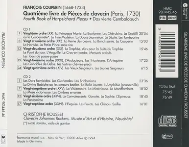 Christophe Rousset - François Couperin: Quatrième livre de Pièces de clavecin (1994)