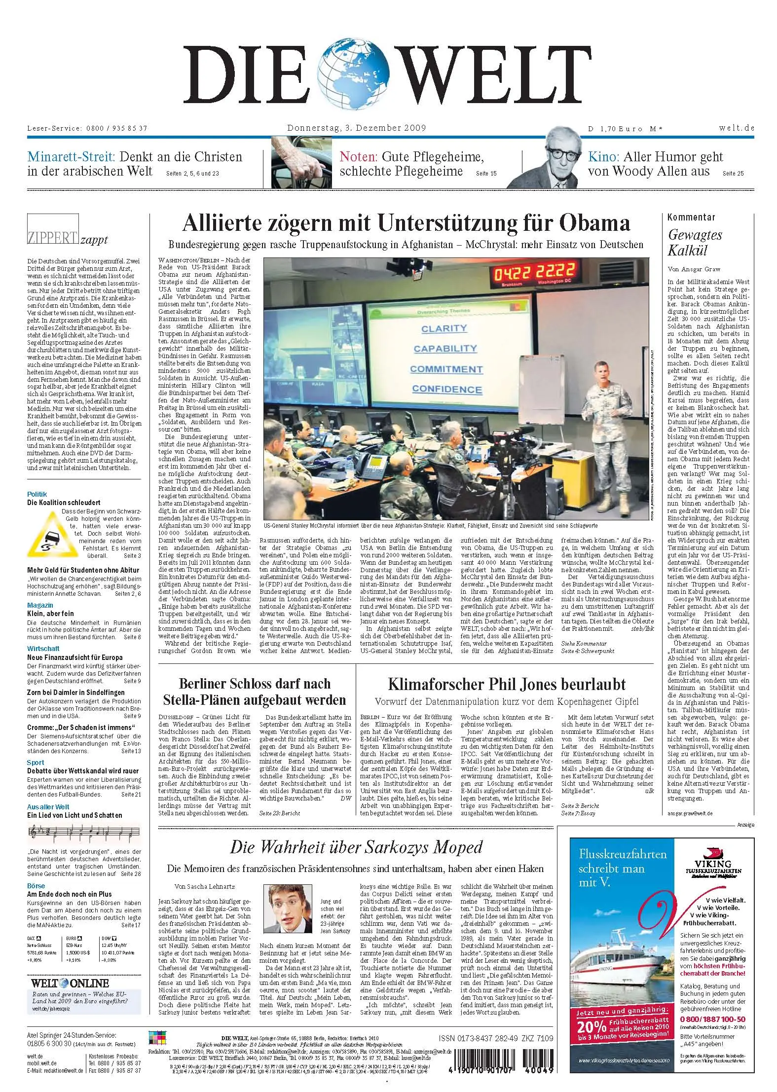Die Welt vom 3. Dezember 2009