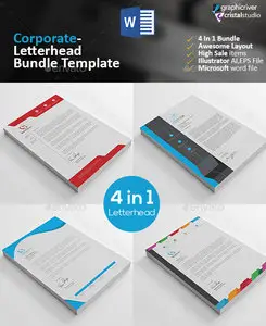 GraphicRiver - Letterhead Bundle 4 in 1