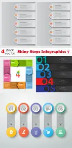 Vectors - Shiny Steps Infographics 7