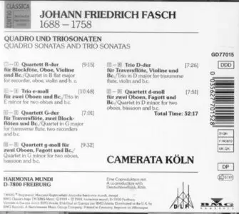 Johann Friedrich Fash - Quadro und Triosonaten