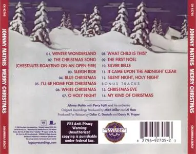 Johnny Mathis - Merry Christmas (1958) [2003, Remastered with Bonus Tracks]