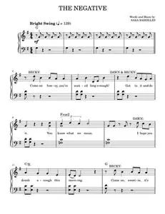 The Negative (from Waitress the Musical) - Sara Beth Bareilles (Easy Piano)