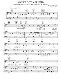 You've Got A Friend - Carole King, James Taylor (Piano-Vocal-Guitar)