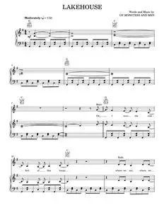 Lakehouse - Of Monsters and Men (Piano-Vocal-Guitar)