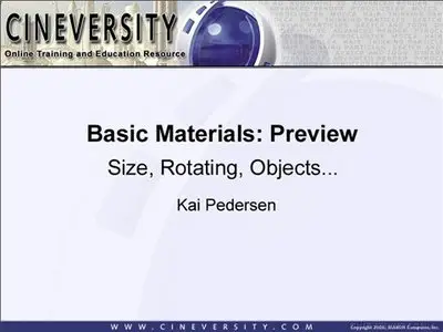 Cineversity (Cinema 4D): Lessons for the Materials Editor