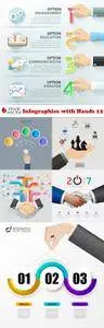 Vectors - Infographics with Hands 12