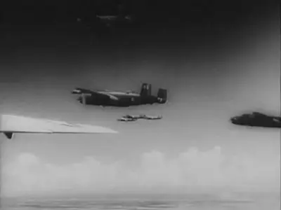United News Newsreel R76 Flying forts battle nazies over Germany (1943)