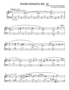 Piano Sonata In C Major, K.545, 2nd Movement - Wolfgang Amadeus Mozart (Piano Solo)