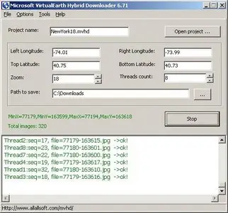 Portable Microsoft VirtualEarth Hybrid Downloader 6.99