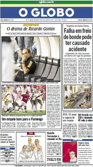 Jornal O Globo - 29 de agosto de 2011