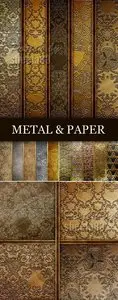 Stock Photo - Metal & Paper Ornamental Backgrounds