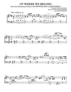 Up Where We Belong - BeBe and CeCe Winans, Joe Cocker & Jennifer Warnes (Piano Solo)