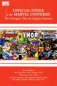 Avengers Thor & Captain America – Official Index to the Marvel Universe #6